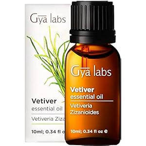 Gya Labs Vetiver Etherische Olie voor Focus – Puur Vetiver Olie voor Ontspanning en Slaap – 100 Natuurlijke Etherische…