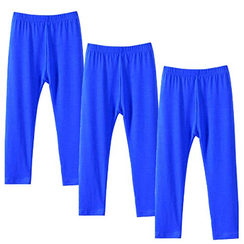 FOMANN Girls Leggings 3 PK Kids Super Soft Legging Pants Children Children Warm Solid Color Pants