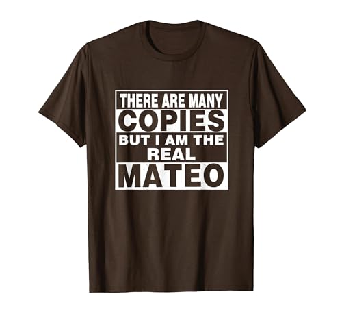 I Am Mateo - Camiseta Divertida para Regalo, diseño de Texto Camiseta, Hombre, Marrón, L