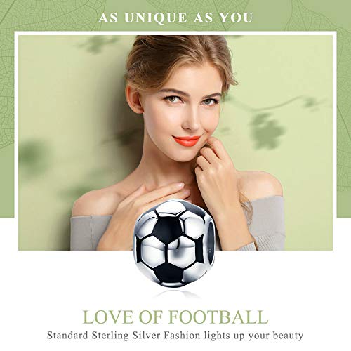Football Charms 925 Sterling Silver Soccer Ball Bead for Pandora Bracelet Charms4