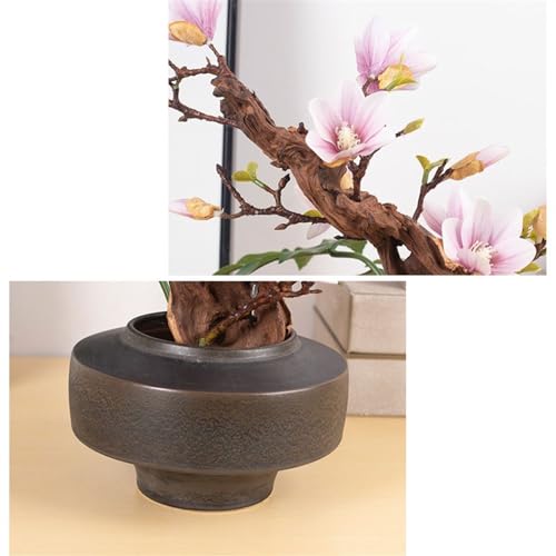 Décoration douce maison avec fausses fleurs vertes durables en pot - 4