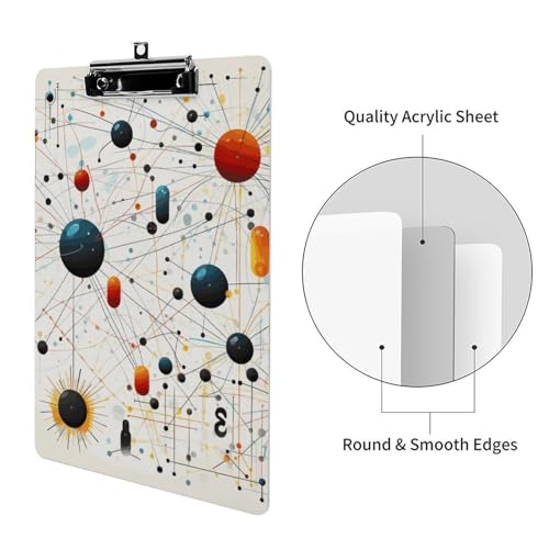 Porte-bloc acrylique de qualité supérieure avec pinces en acier inoxydable