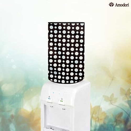 Image of Multicolor 20 Litre Water Dispenser Bottle Cover | Waterproof & Dustproof PVC Fabric | Reusable Protective Cover for 20L Water Can (polka-12)