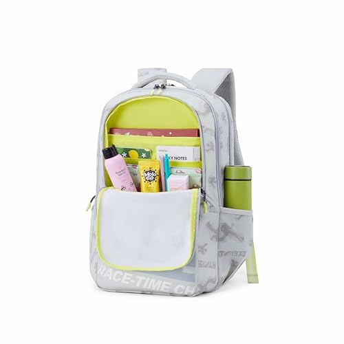 Image of American Tourister Uni-Teen | 32 Ltrs | 3 Compartments | Bottle Pocket | Ergonomic Padded Back Panel & Shoulder Straps | Secondary School Backpack | 1 Year International Warranty | Light Grey