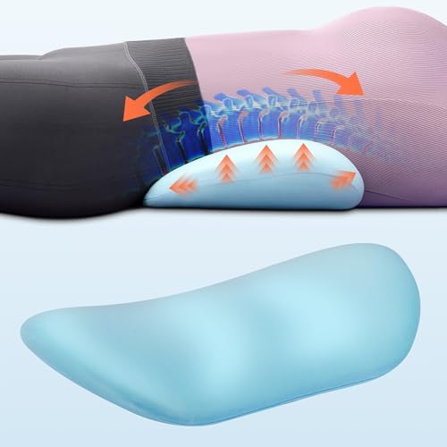 NIdreamCE Lumbar Support Pillow for Bed, Office Chair, Memory Foam Support Pillow for Lower Back Pain,Ergonomic Streamline Car Seat, Office Chair, Recliner and Bed,Washable Breathable