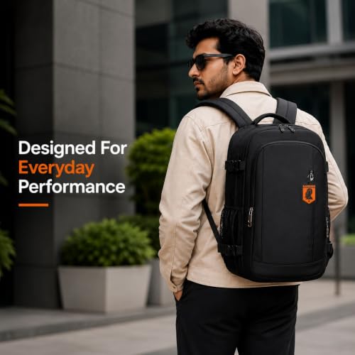 Image of KARRIER Vacuum Compression Backpack with Built-in System for Clothes & Gear Laptop Bags Backpacks for Men and Women 3-in-1 Space-Maximizing Organizer
