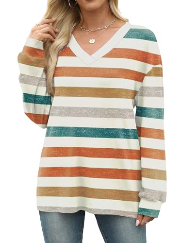 WIHOLL Long Sleeve Shirts for Women V Neck Tops Tunic Fall Winter Sweatshirts 2025 Clothes - Image 3