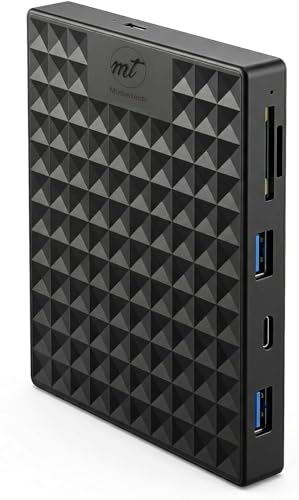 ModusTech Nexus Disque dur externe portable avec station d'accueil intégrée, concentrateur USB 3.1 10 Gbit/s, SD et MicroSD, alimenté par bus, compatible...