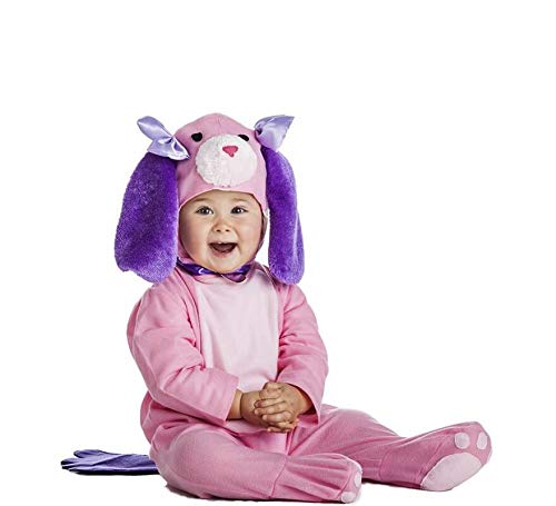 Costume da cane rosa per bambini (7-12 mesi)