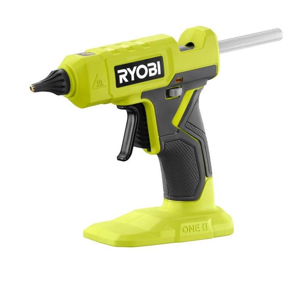 RYOBI Tools ONE+ Pistolet à colle sans fil 18 V, noir, style gâchette, compatible avec les bâtons de colle pleine taille de 1,27 cm