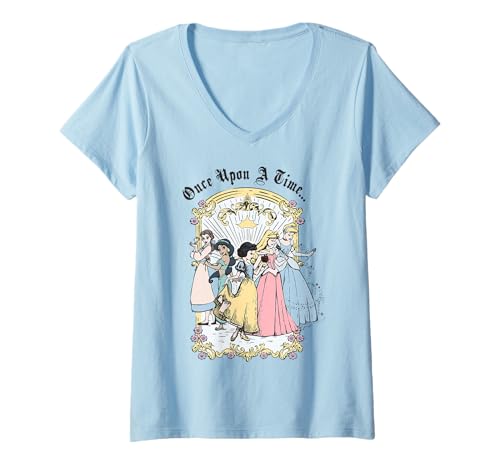 T-shirt col V Disney Princess ranimez la magie de l'enfance avec élégance