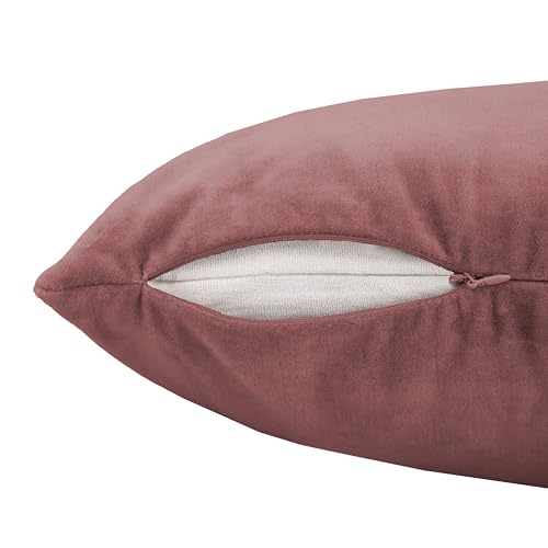 Image of R home Velvet Cushion Cover | Pack of 2 | for Sofa, Bed, Car, Living Room & Chair | Decorative Throw Reversible Cushion Covers (2, Bubble-Gum, 18 X 18 INCH)