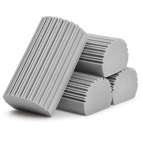 4 Esponja de PVA Absorbente, Esponja de Limpieza Húmeda Plumero Húmedo, 10.3 * 6 * 4CM Vapor Reutilizables Esponja Mágica, para Persianas Ventanas Rejillas de Ventilación Hogar Coche