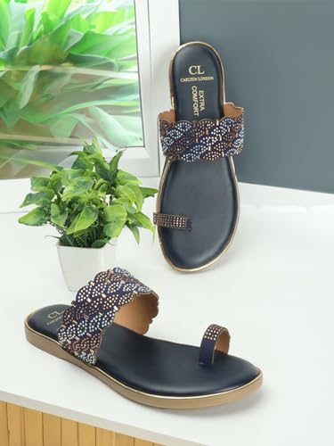 Image of Carlton London Women's Cli-Wn-Cll-7946-A Flat Sandal