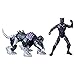 Marvel Mech Strike Mechasaurs, 4-Inch Black Panther with Sabre Claw Action Figures, Super Hero Toys for Kids Ages 4 and Up