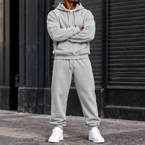 Elneeya Mens Sweatsuits Oversized Jogger Sets Fall Gym 2 Piece Outfit - image 5