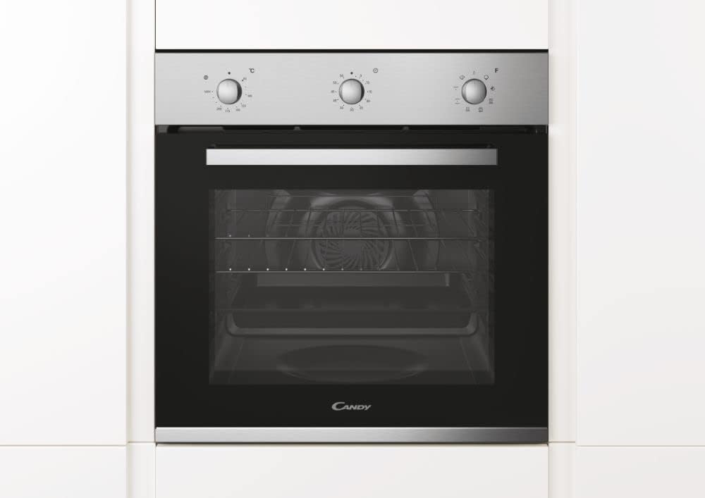 CANDY FCP602X Forno Elettrico da Incasso Ventilato, Capacità 65 Litri, Funzione Grill e Pizza, 8 Programmi, 59.5x59.5x56.8, Acciaio Inossidabile e Vetro,Nero, Classe A+ CANDY FCP602X Forno Elettrico da Incasso Ventilato, Capacità 65 Litri, Funzione Grill e Pizza, 8 Programmi, 59.5x59.5x56.8, Acciaio Inossidabile e Vetro,Nero, Classe A+