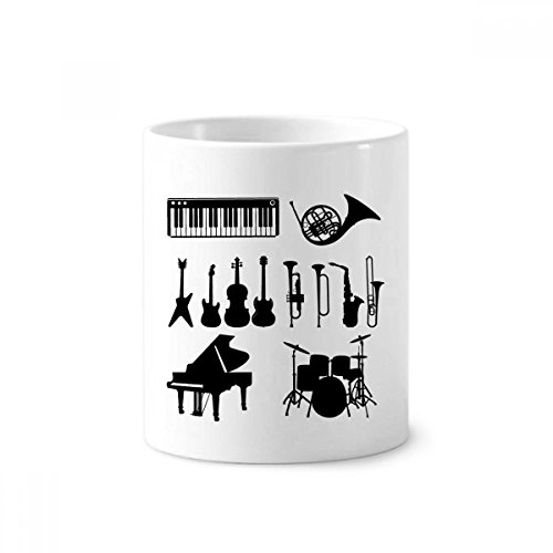 Tasse en céramique blanche avec motif de saxophone pour mélomanes