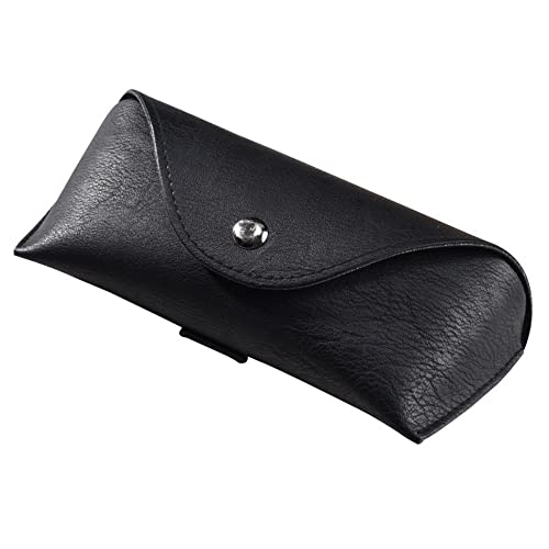 Andy's Orchids Portable Waist PU Leather Eye Glasses, Sunglasses Box Case Black Cover, Folding Sunglasses Case Wearing on Belt Cases