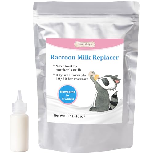 Liovsiso Raccoon Formula, 1 lb Raccoon Milk for Newborn to 8 Weeks Orphaned Baby Raccoons, A Must for Wildlife Rehabilitators