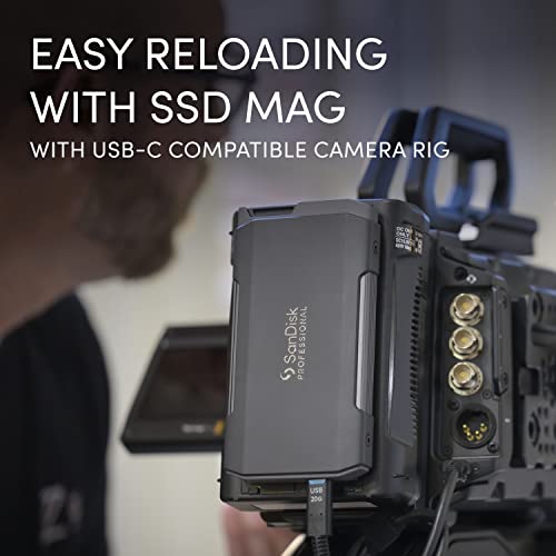 Image of SANDISK Professional 1TB PRO-Blade Transport - Portable and Modular NVMe SSD, Up to 2000MB /s, USB-C, USB 3.2 gen 2x2, Solid State Drive - SDPM2NB-001T-GBAND | USB 3.2 Gen 2x2 USB-C, Up to 2000MB per S Read Write, Pro-Blade SSD Mag and USB-C Cable Included