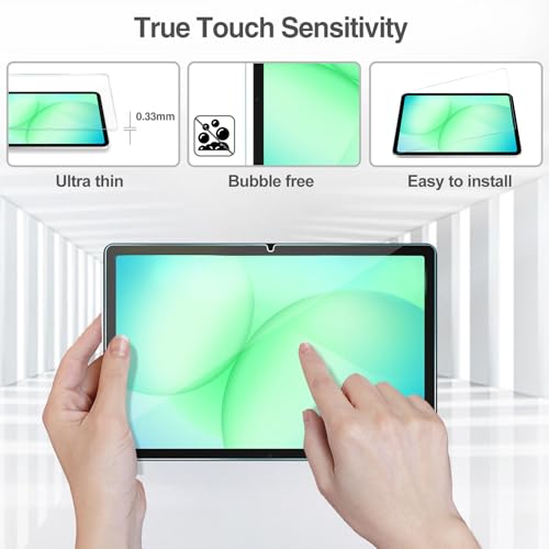 Image of ProCase 2 Pack Screen + 3 Camera Lens Protector for Galaxy Tab A11+ / A9+ | for Galaxy Tab A11 Plus / Tab A9 Plus 9H Hardness HD Clear Tempered Glass Film Guard With 3 Camera Lens Protector