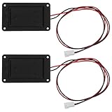 MAGICLULU Lot de 2 Boîtiers de Pile Noirs pour Micros de Guitare et Basse Prise 2 Broches...