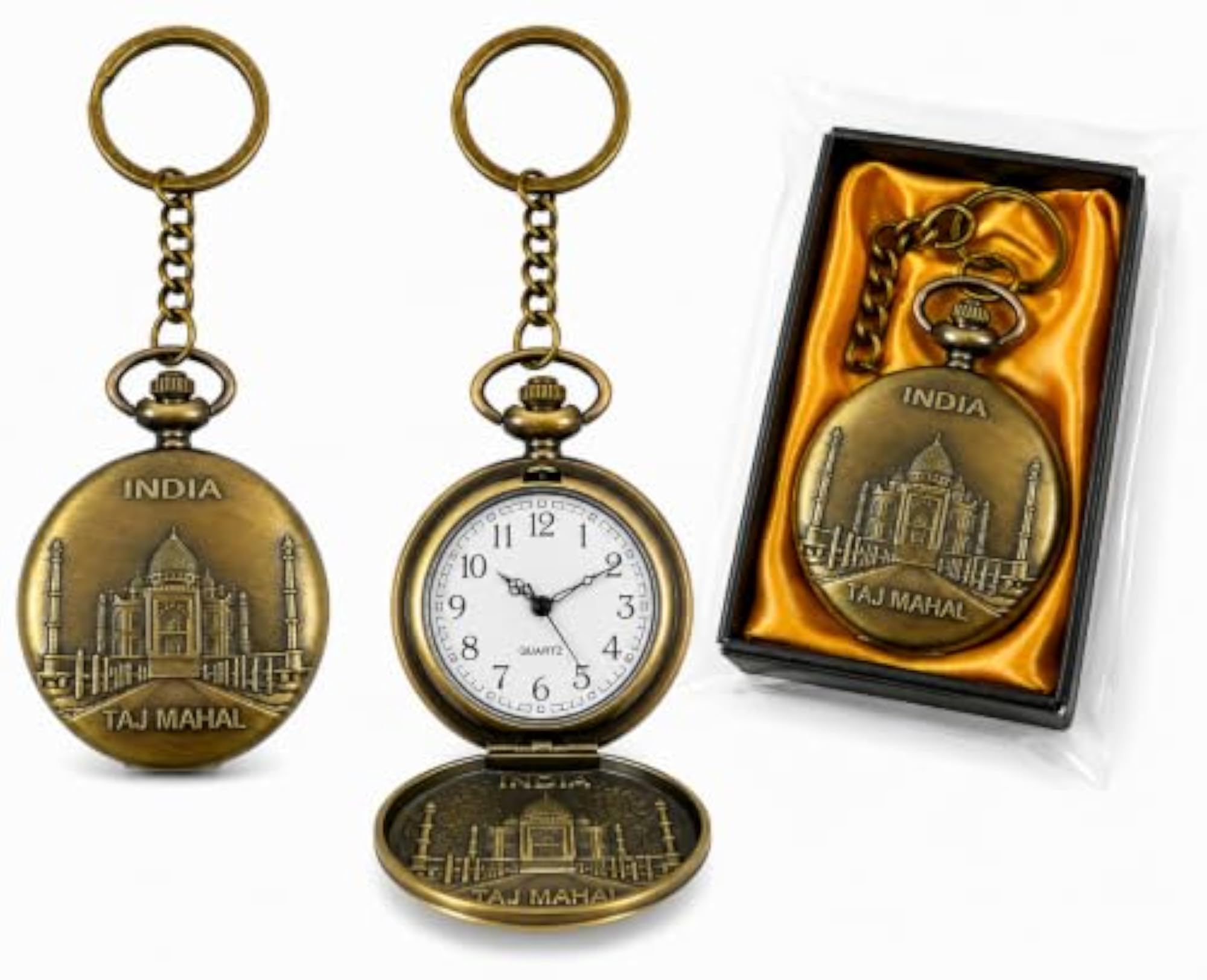 Anime Inspired Quartz Pocket Watch with Konoha Leaf Design