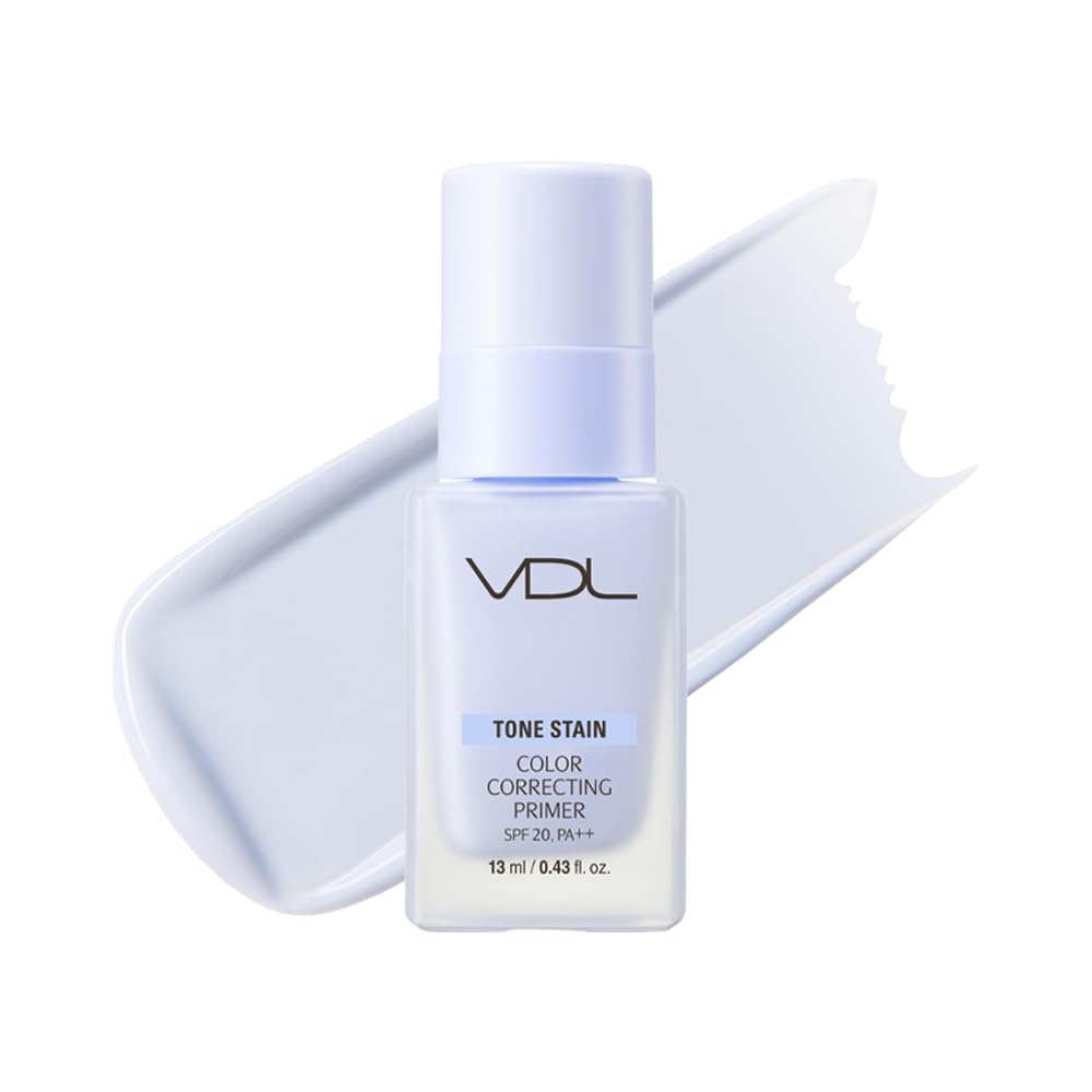 VDL(ブイディーエル)トーン ステイン カラー コレクティング プライマー 03 ペールブルー SPF20 PA++ 化粧下地 黄み補正 透明感 トーンアップ くすみカバー 韓国コスメ 13ml ミニサイズ トライアル