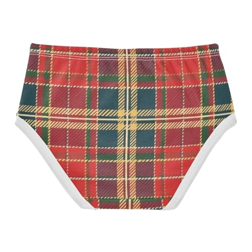 Girls' Hipster Panties Breathable Toddler Underwear for Girls Distinctive Plaid Design2