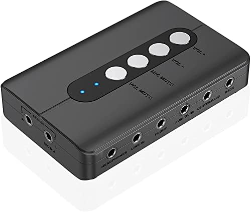 DigitalLife 7.1 External USB C Sound Card, USB Type-C Audio-Interface with SPDIF Digital Audio for Home Desktop Theater-Ready Sound System