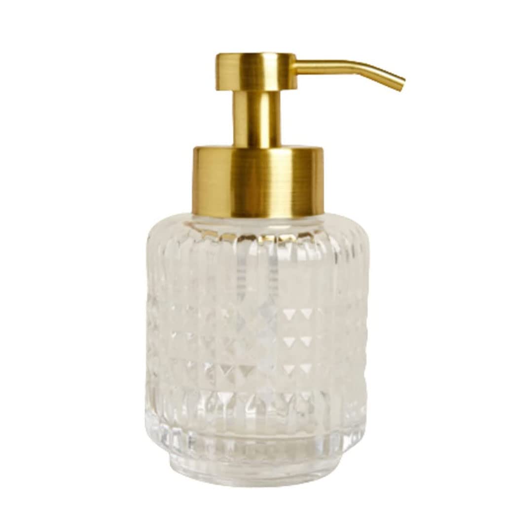 OLOTU Dispensador de jabón de Vidrio Multiusos Dispensadores de líquidos Bomba de jabón de Vidrio fácil de Limpiar Botella de loción de 260 ml / 8.8 oz para Cocina Dispensador de champú