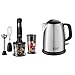 Russell Hobbs Mixeur Plongeant Multifonction 3en1 500ml - Noir & Bouilloire Compacte 1L, Ebullition Rapide, Filtre Anti-Calcaire Amovible, Lavable, Niveau d'Eau Visible - 24991-70 Adventure