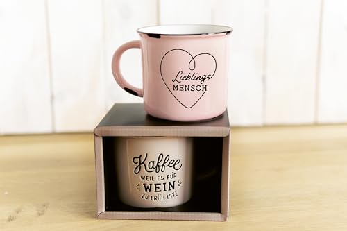 Kaffeetasse vintage| Keramik Becher zum verschenken | 400 ml | Bester Papa der Welt, Weiß