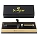 Scriveiner Pen, Splendida Penna Roller in Lacca Nera, Finitura Oro 24 Carati, Refill Schmidt Inchiostro, Penne Eleganti, Professionali, da Ufficio, Idee Regalo per Lui e per Lei