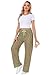 Checkered Pants for Women Classic Wide Leg Pajamas Green Pink Plaid Drawstring Lounge Pants L