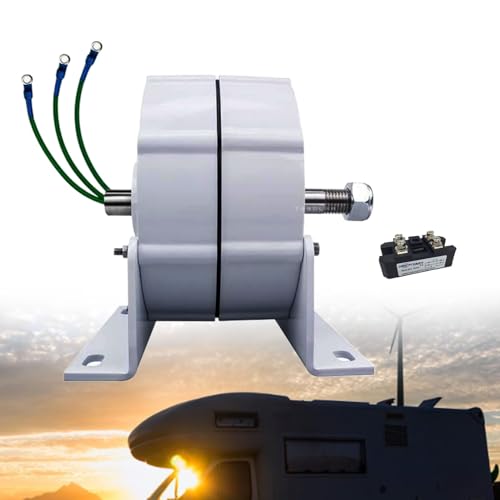Generador de imán permanente, generador de imán permanente sin engranajes trifásico de baja RPM, 600 RPM/min, 600 W, 12 V, 24 V, 48 V, con rectificador, alternador de imán permanente, eje único, 12