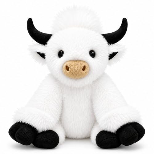 Image of JDF 5lbs Highland Cow Weighted Stuffed Animals, 16in Giant Highland Cow Gift Plush Toy, Adorable Stuffed Animal Adults & Kids Highland Cattle Plushie Pillow Decor