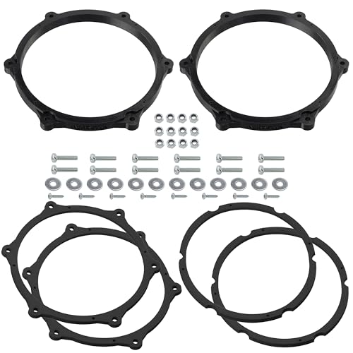 AERZETIX | Kit de 2 adaptateurs de Haut-parleurs Ø165 mm | côté de Montage: potrière Avant et arrière | Compatible avec Seat Ibiza 6J/6P