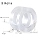 Double Sided Tape Heavy Duty (2 Rolls Total 19.7FT), Multipurpose Removable Mounting Tape Adhesive Gel Grip, Washable Sticky Wall Strips Transparent Tape for Fix Carpet Photo Poster Home Office Decor