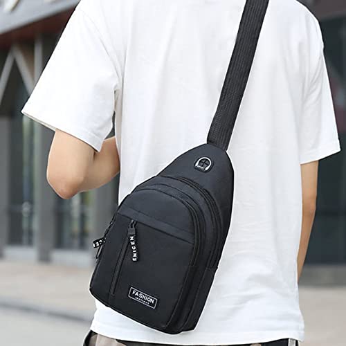 Sling Bag, Crossbody Bags, Chest Bag, Sling Backpack with USB Hole for Women Men2