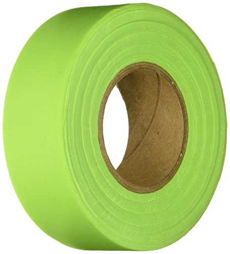 Keson FTGL Ribbon Marker Flagging Tape, 1-3/16-Inch by 150-Foot, Glo-Lime