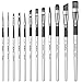 Nicpro 12 PCS Paint Brushes Set, Artist Paint Brush for Acrylic Watercolor Gouache Oil Face and Body Craft Canvas Miniatures Painting Professional Art Paintbrushes