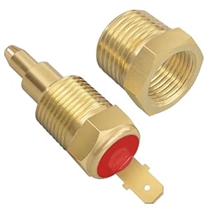 3/8″ NPT Thermostat Fan Switch, 185 Degree On – 170 Degree Off, Automotive Engine Electric Radiator Cooling Temperature Switches for 10″ 12″ 14″ 16″ Fan
