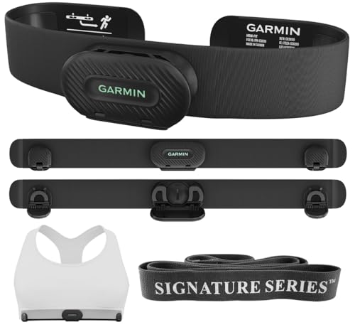 Garmin HRM-Fit Clip-On Heart Rate Monitor for Women | Wireless Transmission, Runing Dynamics, Step Counter, for Indoor and Outdoor Running and Exercise | Signature Series Resistance Band
