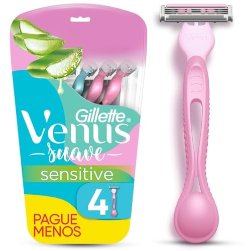 Gillette Venus Aparelho de Depilação Descartável Suave Sensitive, 4 Unidades Gillette Venus Aparelho de Depilação Descartável Suave Sensitive, 4 Unidades