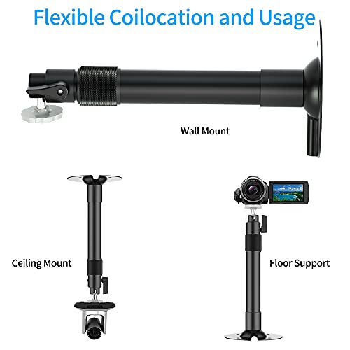 Tuimen Projector Ceiling Mount, Universal Projector Mount 10.23" - 15.74" Extendable Projector Wall Mount Or Bracket With 360° Adjustable Projection Angle, 2 Adapters For Different Mounting Holes #TOP4