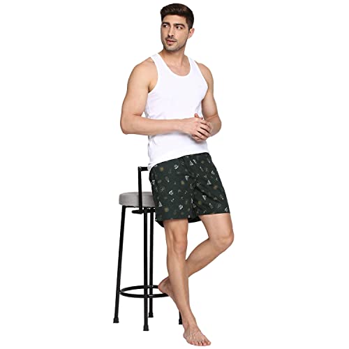 Image of Van Heusen Men Boxer Shorts- Pack of 2 | 100% Mercerized Cotton for Softer handfeel | Relaxed Fit | Dual Pockets | Superior Lustre | Slide Slits for Extra Ease of Movement | Fun Prints | Style 10112