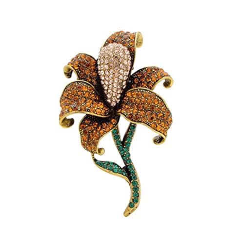 Broche lys en strass rétro pour sublimer un manteau ou une robe