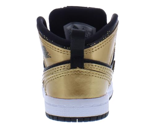 Nike Toddler's Jordan 1 Mid Black/Metallic Gold-White (DR6969 071) - 4